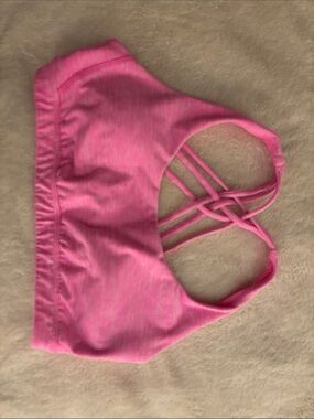 PINK Victoria's Secret Hot Pink Strappy Sports Bra